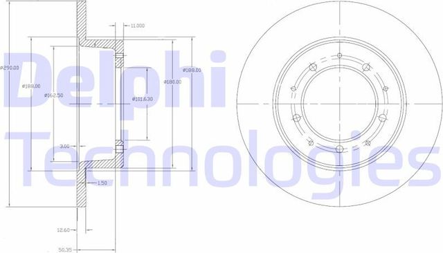 Тормозной диск Delphi. Артикул BG2799