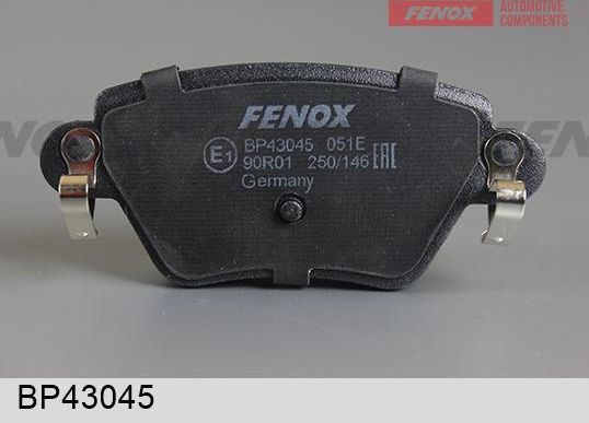 Тормозные колодки Fenox. Артикул BP43045