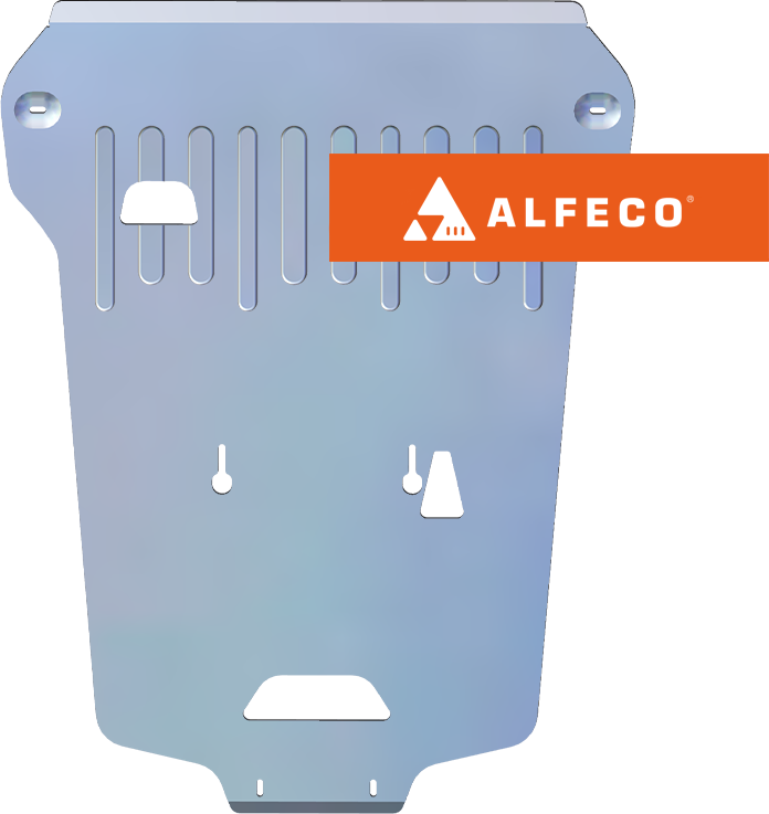 Защита алюминиевая Alfeco для картера и КПП Audi A8 D4 2010-2017. Артикул ALF.30.27 AL4