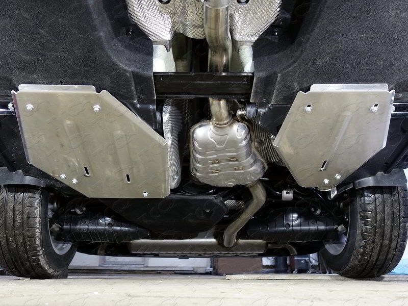 Защита алюминиевая ТСС (4 мм) для бака Audi Q5 II (FY) 2017-2026. Артикул ZKTCC00308