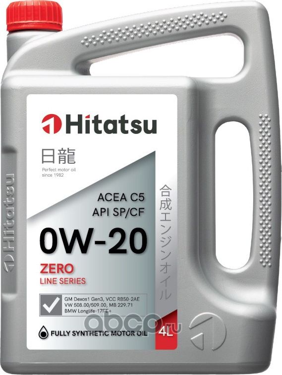 Масло моторное синт. 0W-20 4л (Hitatsu). Артикул 0W20H14