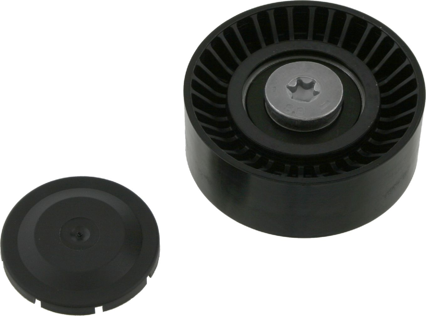 Направляющий (ведущий) ролик приводного поликлинового ремня Febi Bilstein (полимерный материал). Артикул 23165