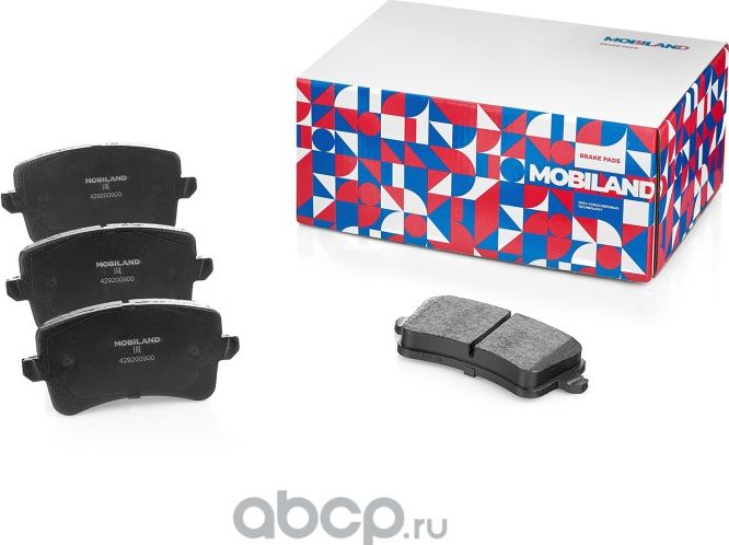 Колодки тормозные дисковые задние (4 шт.) с п/шум. пласт. AUDI A4 B8 (8K2) (Mobiland). Артикул 429200900