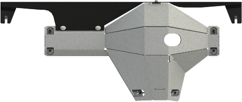 Защита алюминиевая Шериф (6 мм) усиленная для заднего моста Toyota Land Cruiser 76 2023-2026. Артикул 24.5426