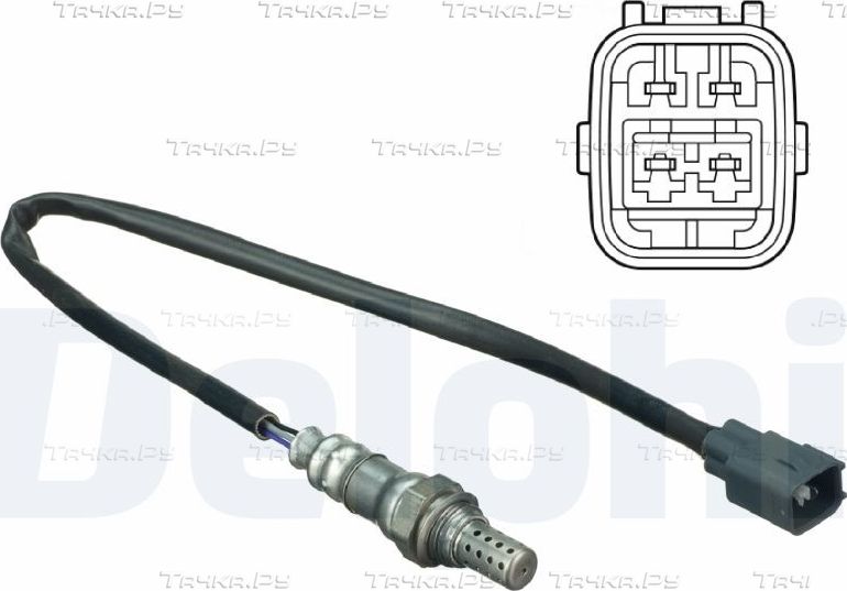 Лямбда-зонд (кислородный датчик) Delphi для Toyota Echo 2001-2005. Артикул ES20157-12B1