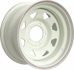 Колёсный диск OFF-ROAD Wheels усиленный стальной белый 5x139,7 8xR16 d110 ET-19 (треуг. мелкий) для УАЗ Патриот 2005-2015. Артикул 1680-53910WH-19A17