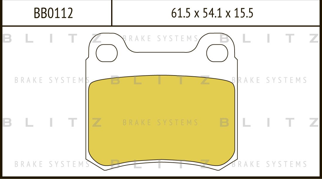 Колодки тормозные дисковые | зад | (Blitz) Blitz. Артикул BB0112