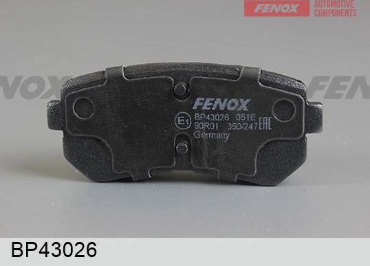 Тормозные колодки Fenox. Артикул BP43026