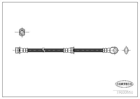 Тормозной шланг Corteco. Артикул 19033550