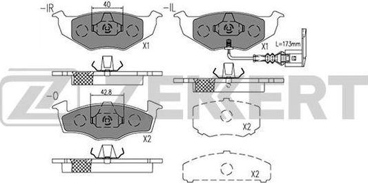 Тормозные колодки Zekkert. Артикул BS-1573