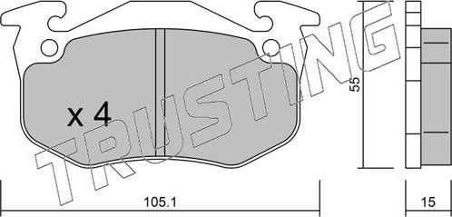 Тормозные колодки Trusting. Артикул 038.5