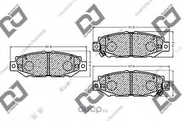 Колодки тормозные дисковые (DJ Parts). Артикул BP1237