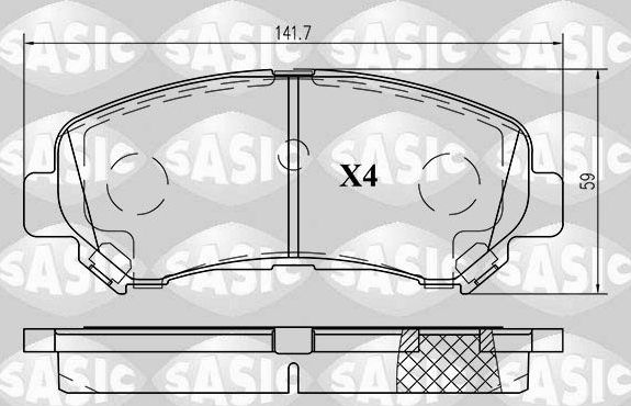 Тормозные колодки Sasic. Артикул 6216019