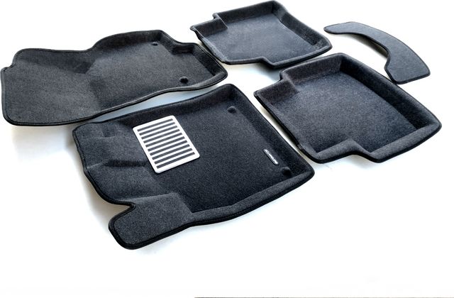 Коврики текстильные Euromat 3D Lux для салона Skoda Superb III 2017-2026 СЕРЫЕ. Артикул EM3D-004510G