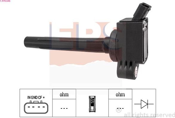 Катушка зажигания EPS OE Equivalent. Артикул 1.970.645