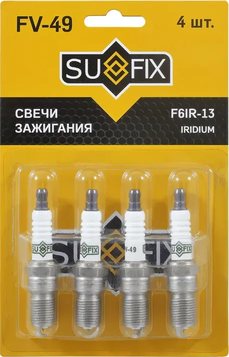 Свеча зажигания (Iridium + Nickel) (Sufix). Артикул FV49