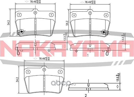 Торм.колодки задн. RAV4 00 (Nakayama). Артикул P2009NY