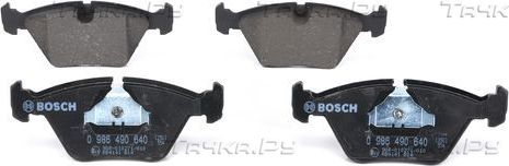 Тормозные колодки Bosch (Low-Metallic) передние для BMW 3 IV (E46) 2000-2006. Артикул 0 986 490 640