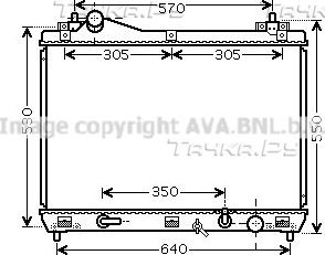 Радиатор охлаждения двигателя AVA. Артикул SZ2102