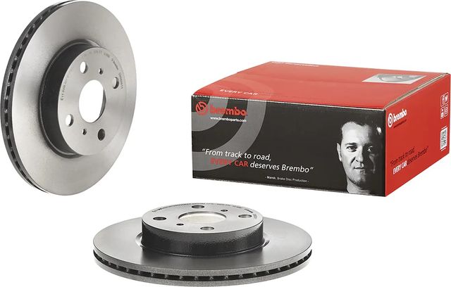 Тормозной диск Brembo PRIME LINE - UV Coated передний для Aston Martin Cygnet 2011-2013. Артикул 09.B508.11