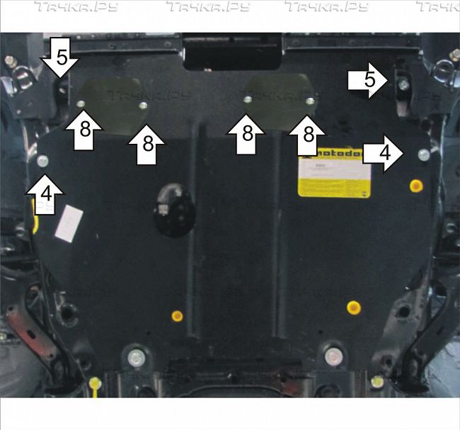 Защита Мотодор для двигателя, КПП Honda CR-V IV 2012-2015. Артикул 00833
