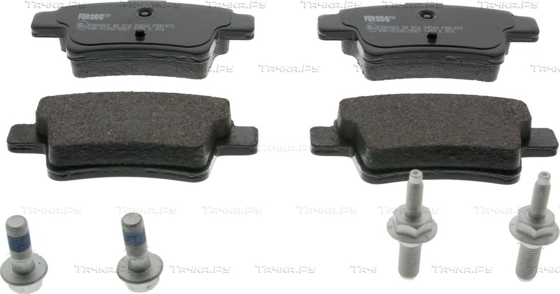 Тормозные колодки Ferodo Premier Eco Friction задние для Citroen C4 Picasso I 2006-2013. Артикул FDB1973