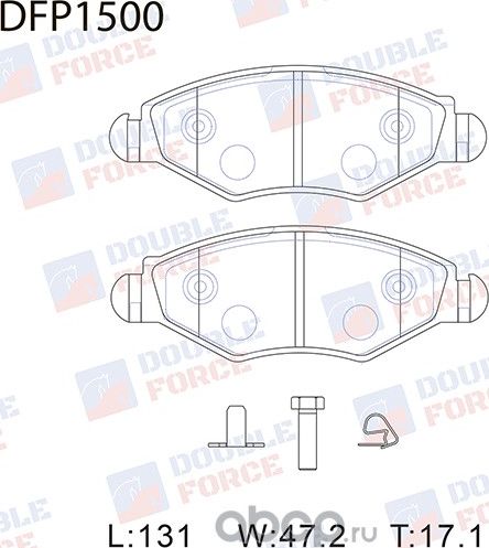 Колодки тормозные дисковые Double Force Double Force. Артикул DFP1500