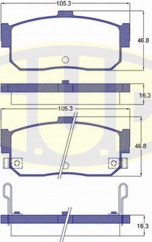 Тормозные колодки G.U.D.. Артикул GBP036622