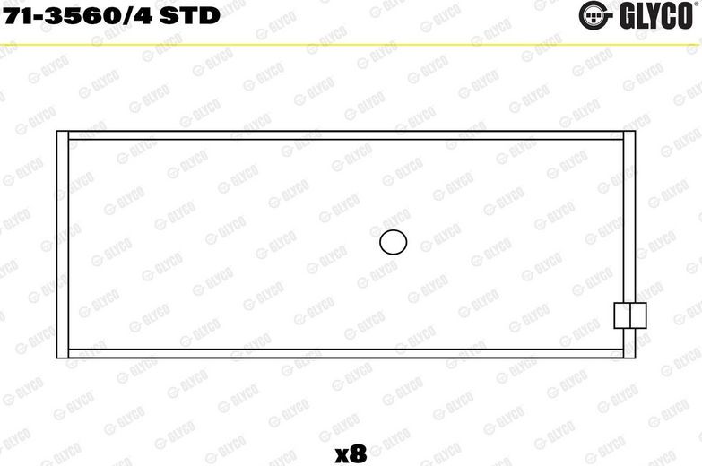 Вкладыши шатунные Glyco для Opel Manta B 1975-1988. Артикул 71-3560/4 STD