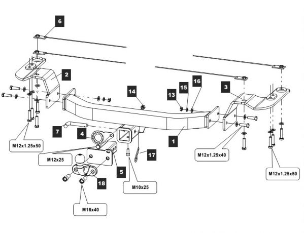 Фаркоп Baltex для Lexus 450d (искл. Sport Design) 2015-2026 с нержавеющей накладкой. Быстросъемный крюк. Артикул 24904938