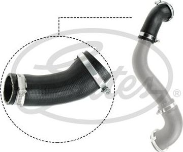 Патрубок интеркулера Gates для Ford Kuga II 2013-2019. Артикул 09-0639