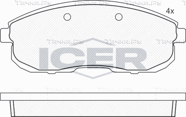 Тормозные колодки Icer передние для Nissan 200SX S13 1991-1993. Артикул 181100
