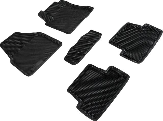 Коврики Seintex 3D EVA Ромб для салона Nissan Qashqai I 2007-2013 ЧЕРНЫЕ. Артикул 95327