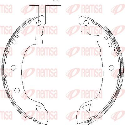 Тормозные колодки Remsa задние для Fiat Marea 1996-2002. Артикул 4182.00
