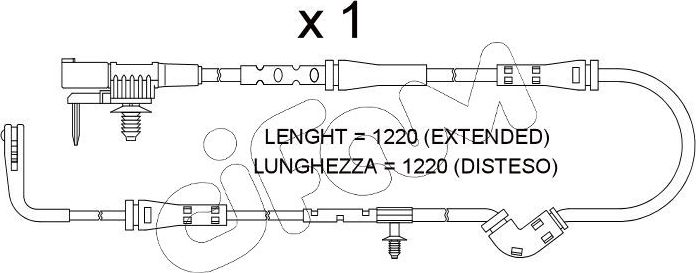 Датчик износа тормозных колодок  Metelli. Артикул SU.386