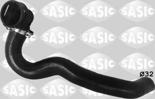 Патрубок радиатора (системы охлаждения) Sasic правый верхний для Fiat Grande Punto 2005-2012. Артикул 3406099