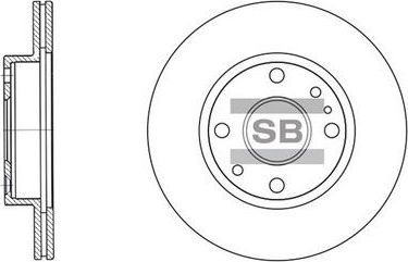 Тормозной диск Sangsin Hi-Q передний для Mazda 323 IV (BG) 1989-1996. Артикул SD2023