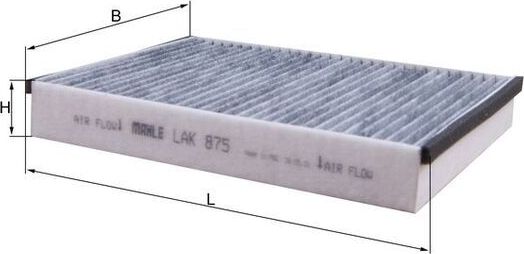 Салонный фильтр Mahle-Knecht. Артикул LAK 875