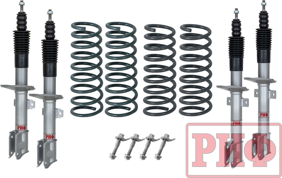 Лифт-комплект РИФ для Renault Duster 4х4 2010-2022, лифт 40 мм. Артикул RIF-DUS-C-G