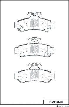 Тормозные колодки MK Kashiyama. Артикул D2307MH
