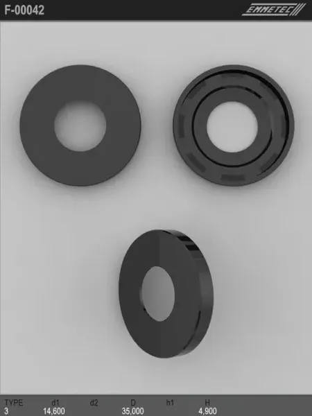 Сальник рулевой рейки 16 35 4.9 (Emmetec). Артикул F00042