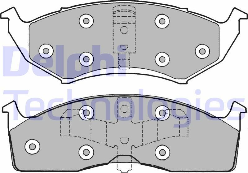 Тормозные колодки Delphi (Low-Metallic). Артикул LP1166