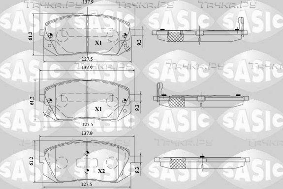 Тормозные колодки Sasic. Артикул 6216157