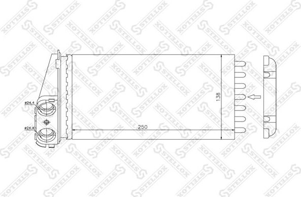 Радиатор отопителя (печки) Stellox. Артикул 10-35096-SX