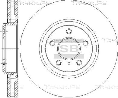 Тормозной диск Sangsin Hi-Q передний для Infiniti FX II (S51) 2008-2013. Артикул SD4247