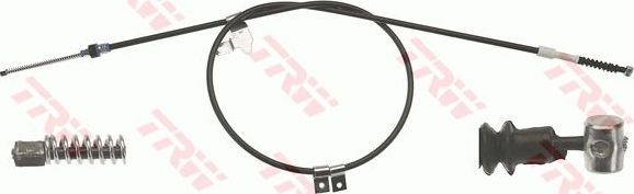 Трос ручника (тросик ручного тормоза) TRW задний правый/левый для Toyota Corolla E120, E130 2001-2008. Артикул GCH563