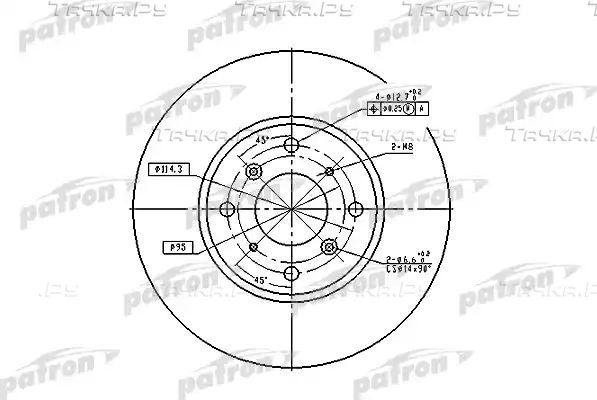 Тормозной диск Patron. Артикул PBD4151