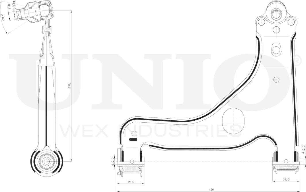 Рычаг подвески (Unio). Артикул SSP-40102