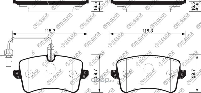 Тормозные колодки (TI-Guar). Артикул TG1478