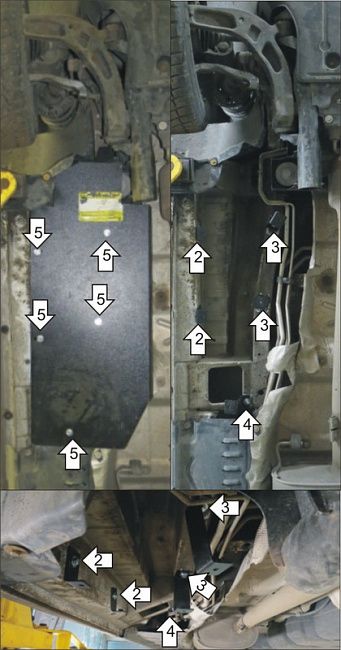 Защита Мотодор для трубок кондиционера Volkswagen Multivan T5 рестайлинг 2009-2015. Артикул 02735